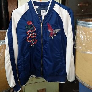 Navy/white Gap windbreaker. SEE INFO $60 OBO